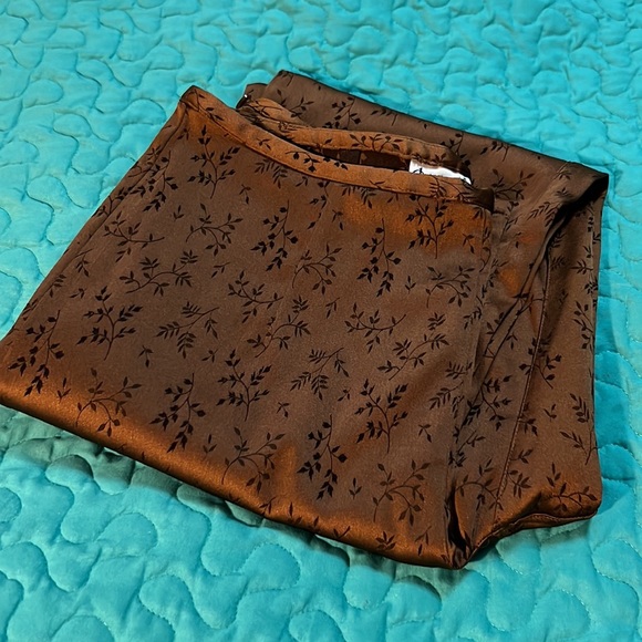 Elements Exclusively Spiegel Silk Skinny Dress Pants Velour Print Leaves Fall - Picture 6 of 6